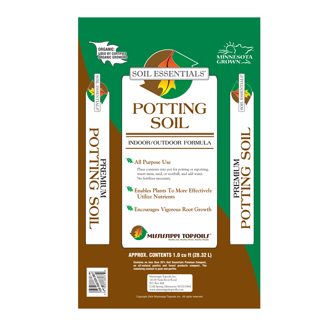 Soil Essentials Potting Soil 1 cu. ft. Bag - 60 per pallet - Potting Mix